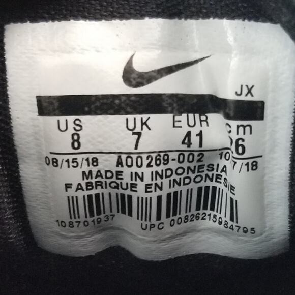 Nike Shoes Men's Size 8 Zoom 2K Black Running Lace Up Leath Fabric - Picture 13 of 15